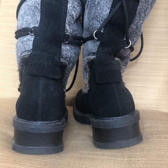 Barbo Like New Lace up Vintage Suede Winter boots Chunky Heel - Picture 5 of 6